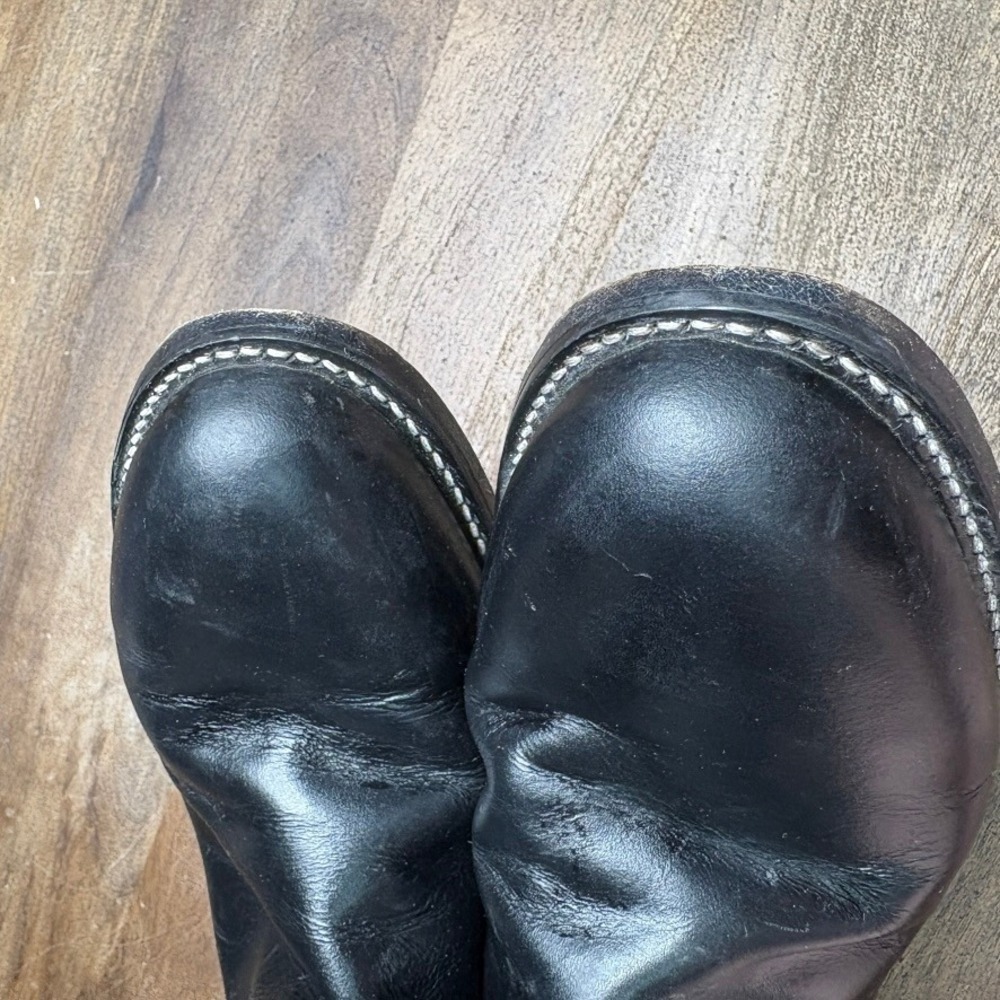 JUSTIN Cowboy Boots Womens Size 6.5 Black Leather Western Country Concert - Picture 8 of 12